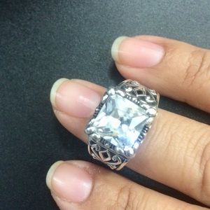 RETIRED Silpada Fleur De Lis filigree ring